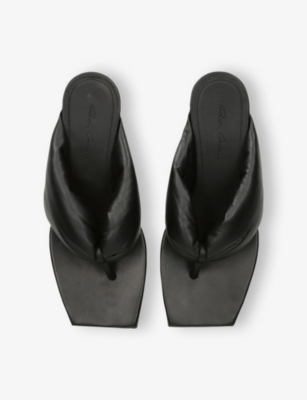RICK OWENS: Cantilever 45 Thong-Strap Leather Sandals