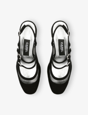 CAREL WOMENS CAREL BANANIGHT TRIPLE-STRAP SUEDE MARY JANE PUMPS 