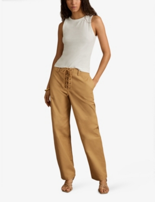 REISS: Clement Tapered-Leg Cotton Trousers