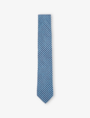 REISS: Santo Medallion-Pattern Silk Tie