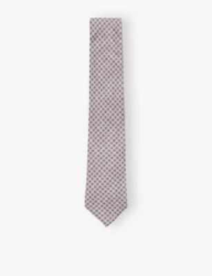REISS: Santo Medallion-Pattern Silk Tie