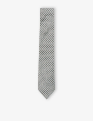 REISS: Santo Medallion-Pattern Silk Tie