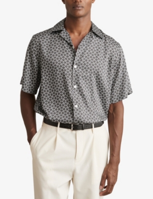 Barella Geometric-Pattern Woven Shirt