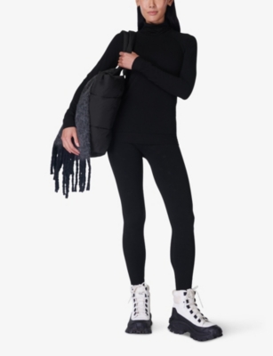 Sweaty Betty Womens Black High-rise Sweat-wicking Modal-blend Leggings In Black