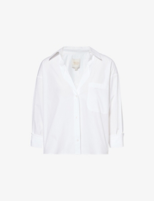 Twp Day After High Low Button-up Shirt In White