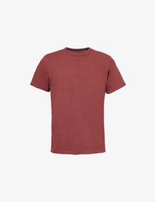 RAG & BONE: Classic Flame brand-embroidery relaxed-fit cotton-jersey T-shirt