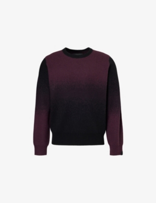 Rag & Bone Mens Crew-neck Brushed Relaxed-fit Wool And Cashmere-blend Jumper Brgmlt