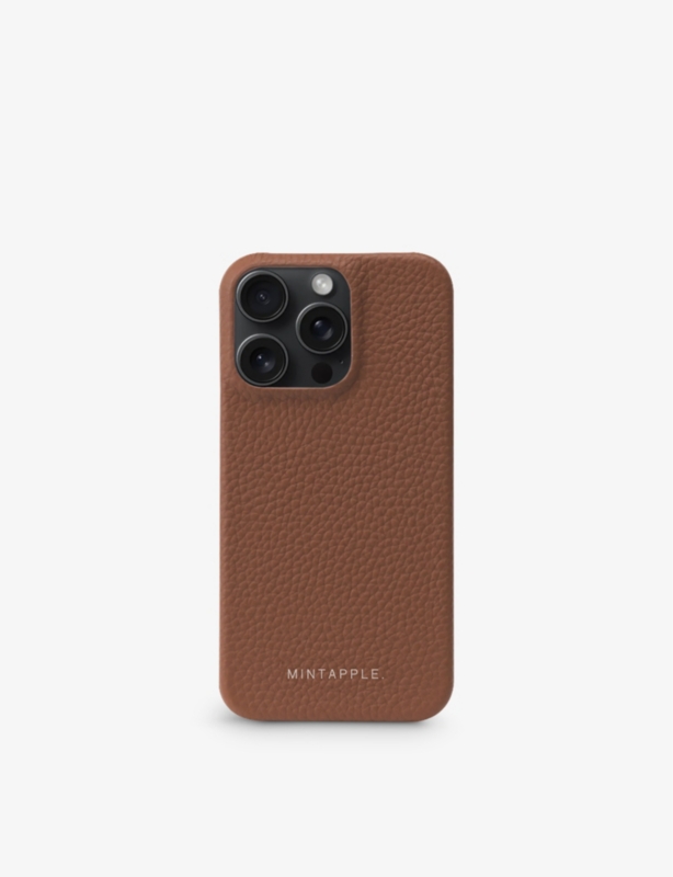 Top Grain iPhone 16 Pro grained-leather phone case
