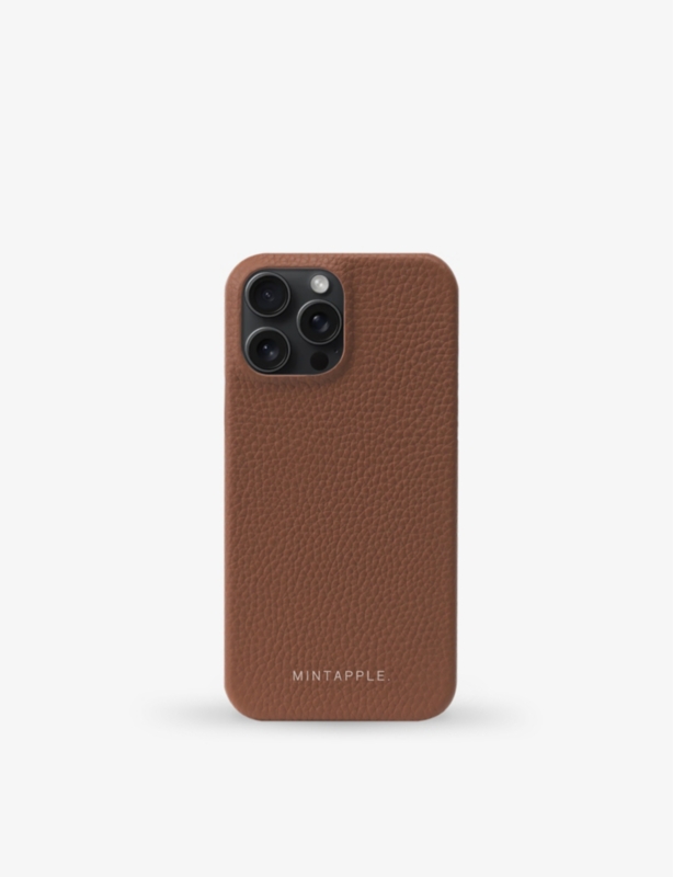 Top Grain iPhone 16 Pro Max grained-leather phone case