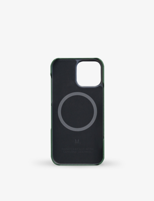 Top Grain iPhone 16 Pro Max grained-leather phone case