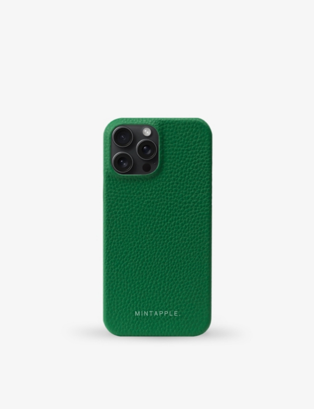 Top Grain iPhone 16 Pro Max grained-leather phone case