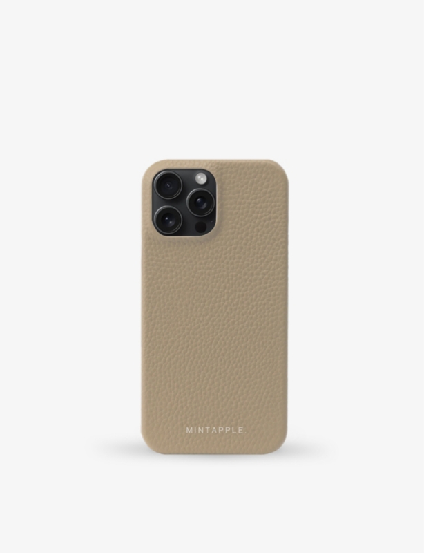 Top Grain iPhone 16 Pro Max grained-leather phone case