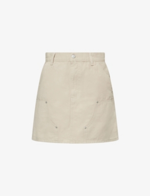 CARHARTT WIP: Maeve Two-Slip-Pockets Cotton Mini Skirt