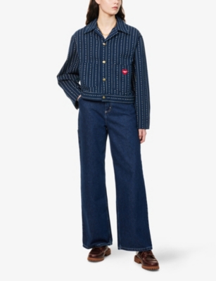 CARHARTT WIP: Drewe Heart-Appliqué Cotton Twill Jacket