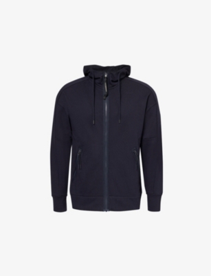 C.P. COMPANY MENS CP COMPANY GOGGLE REGULAR-FIT COTTON-JERSEY HOODY