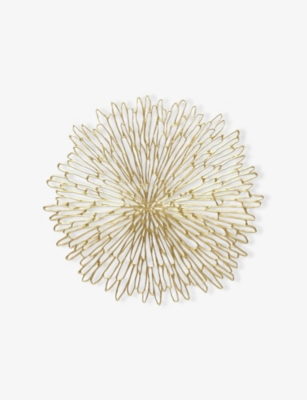 Chilewich Gilded Bloom Pressed-vinyl Coasters Set Of Six
