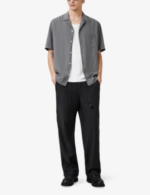 ALLSAINTS: Veda Short-Sleeve Linen-Blend Shirt