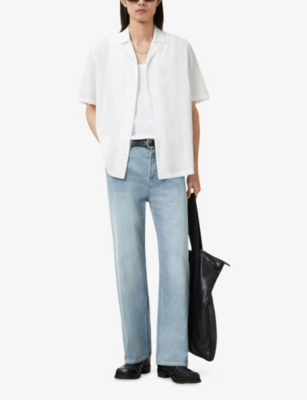 ALLSAINTS: Haven Logo-Embroidered Cotton Shirt