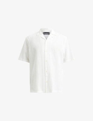 ALLSAINTS: Haven Logo-Embroidered Cotton Shirt
