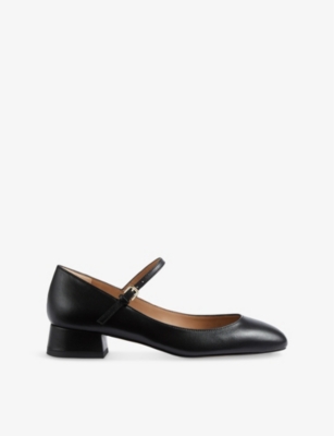 Lk Bennett Womens Bla-black Beatrix Low-block Leather Mary Jane Shoes In Bla-black