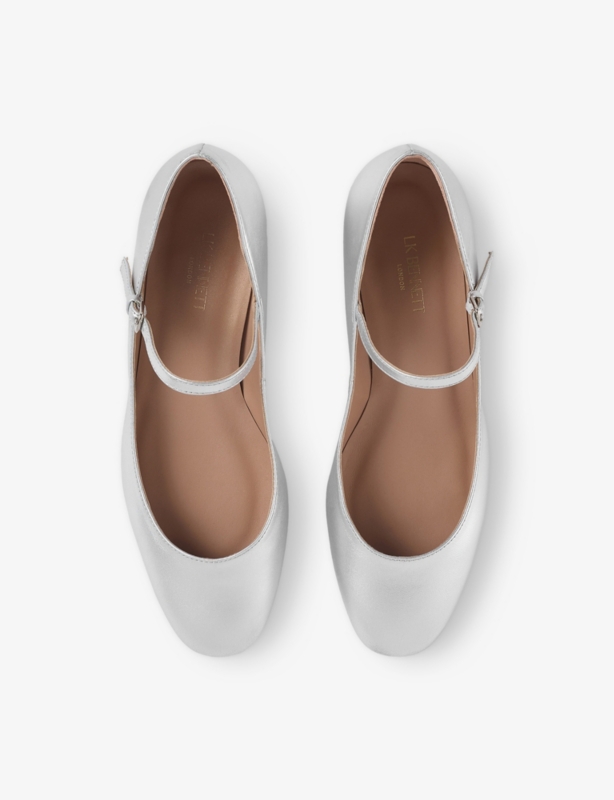 Beatrix Low-Block Leather Mary Jane Shoes