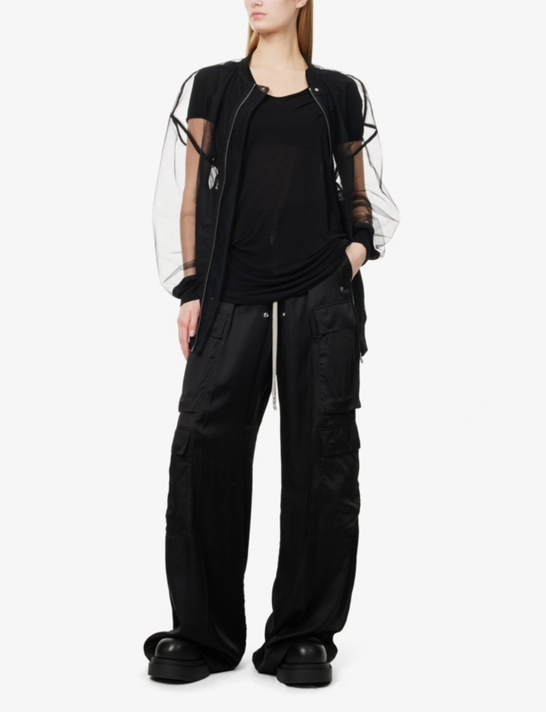 Hiked Centre-Seam Relaxed-Fit Jersey T-Shirt