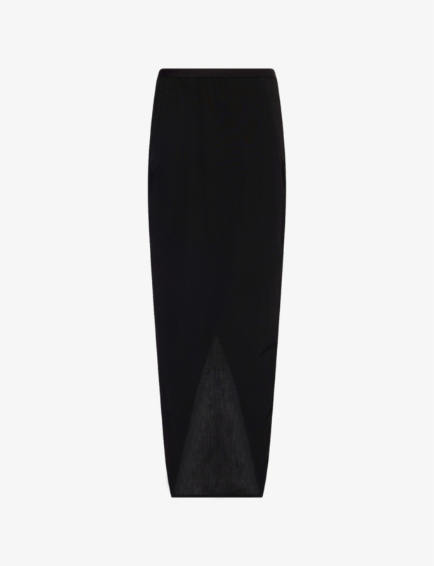 Pillar Wrap Wool Maxi Skirt