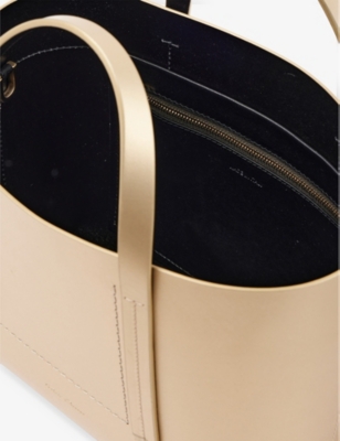 RICK OWENS: Mini Metallic Leather Tote Bag