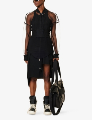 RICK OWENS: Flight Cropped Woven Jacket