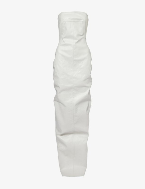 Bandeau Bustier Denim-Blend Maxi Dress