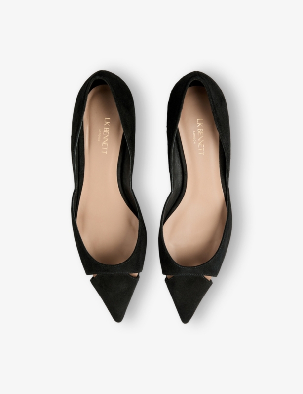 Cecile 55 Cut-Out Suede Heeled Courts