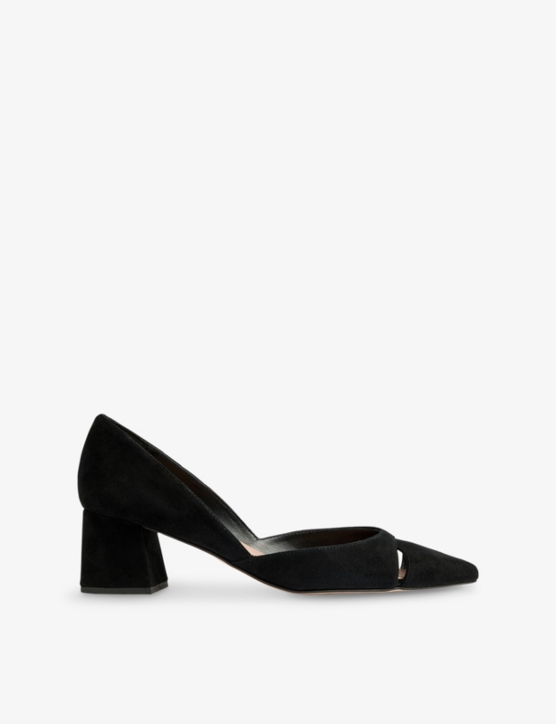 Cecile 55 Cut-Out Suede Heeled Courts