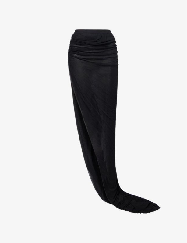 Edfu Mid-Rise Crepe Maxi Skirt
