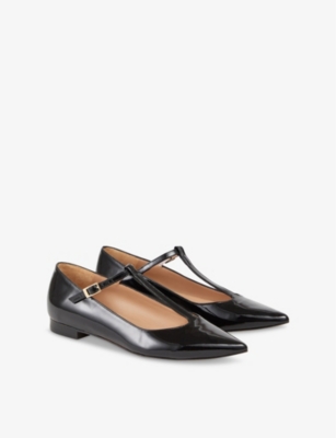 LK BENNETT: Drew T-Bar Patent-Leather Flats