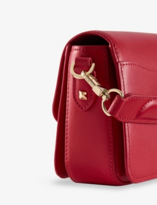 Lk Bennett Womens Frankie Leather Crossbody Bag Red-red In Red-red