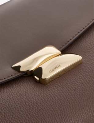 Lk Bennett Womens Tau-taupe Darcie Leather Top-handle Bag In Tau-taupe