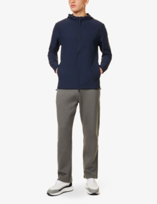 Arne Mens  Active Technical Hooded Relaxed-fit Stretch-woven Jacket In Navy