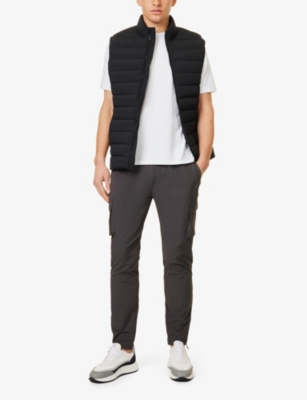 Arne Mens Utility Multi-pockets Regular-fit Stretch-woven Trousers Grey In Grey