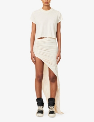 RICK OWENS DRKSHDW: Level Cropped Cotton-Jersey T-Shirt