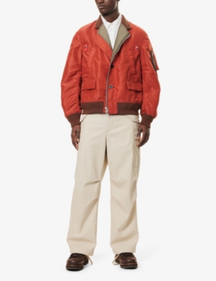 SACAI: Adjustable-Belt Straight-Leg Regular-Fit Cotton Trousers