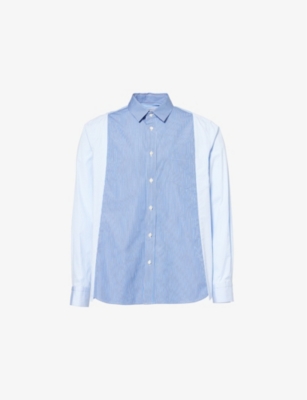 SACAI: Stripe-Pattern Cotton-Poplin Shirt