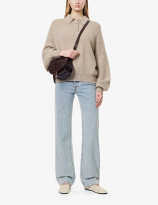 KHAITE: Rene Dropped-Shoulders Stretch-Cashmere Jumper