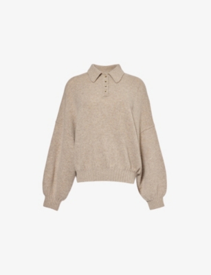 KHAITE: Rene Dropped-Shoulders Stretch-Cashmere Jumper