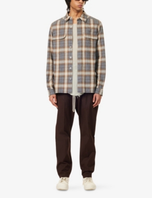 RICK OWENS: Plaid-Pattern Flap-Pockets Cotton Shirt