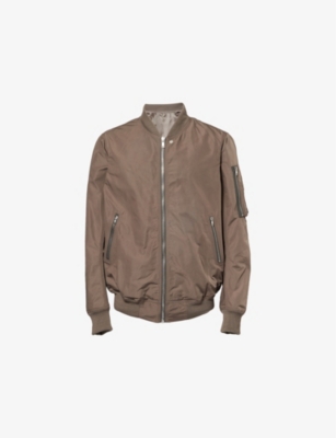 RICK OWENS: Classic Flight Strap-Trim Woven Bomber Jacket