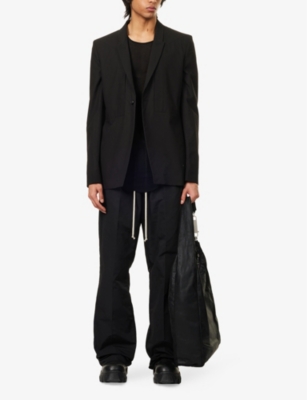 RICK OWENS: Fogpocket Single-Breasted Regular-Fit Wool-Blend Blazer