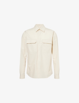 RICK OWENS: Flap-Pockets Regular-Fit Cotton Shirt