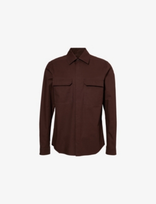 RICK OWENS: Flap-Pockets Regular-Fit Cotton Shirt