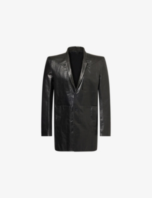 RICK OWENS: Lido Single-Breasted Leather Jacket
