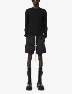 RICK OWENS: Level Biker Crew-Neck Regular-Fit Wool Jumper
